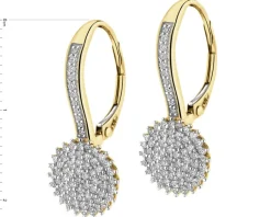 Outlet Apart Kolczyki z żółtego złota z diamentami - 0,39 ct - próba 585