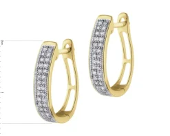 Apart Kolczyki z żółtego złota z diamentami - 0,19 ct - próba 585< Wszystkie
