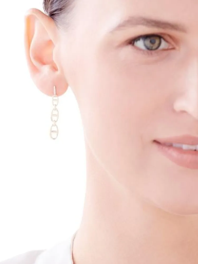 Sale Apart Kolczyki z żółtego złota z diamentami - 0,02 ct - próba 375