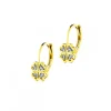 New Apart Kolczyki z żółtego złota z diamentami - koniczyny - 0,02 ct - próba 375