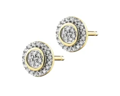 Apart Kolczyki z żółtego złota z diamentami - 0,12 ct - próba 585< Kolczyki Z Diamentami
