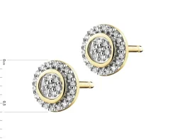 Apart Kolczyki z żółtego złota z diamentami - 0,12 ct - próba 585< Kolczyki Z Diamentami