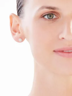Apart Kolczyki z żółtego złota z diamentami - 0,12 ct - próba 585< Kolczyki Z Diamentami