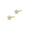 Clearance Apart Kolczyki z żółtego złota z diamentami - gwiazdy - 0,005 ct - próba 375