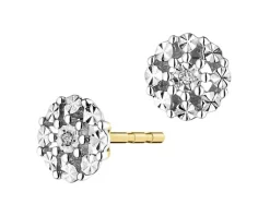 Apart Kolczyki z żółtego złota z diamentami - 0,008 ct - próba 375< Kolczyki Z Diamentami
