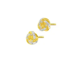 Apart Kolczyki z żółtego złota z diamentami - 0,04 ct - próba 375