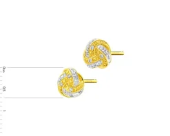 Apart Kolczyki z żółtego złota z diamentami - 0,04 ct - próba 375