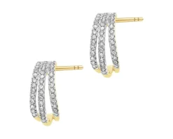 Apart Kolczyki z żółtego złota z diamentami - 0,20 ct - próba 585< Wszystkie