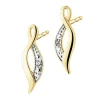 Clearance Apart Kolczyki z żółtego złota z diamentami - 0,006 ct - próba 375