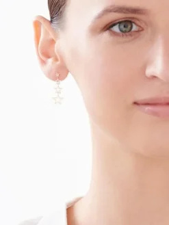 Apart Kolczyki z żółtego złota z diamentami - gwiazdy - 0,006 ct - próba 375< Kolczyki Z Diamentami