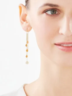 Clearance Apart Kolczyki z żółtego złota z diamentami - 0,01 ct - próba 375