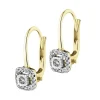 Outlet Apart Kolczyki z żółtego złota z diamentami - 0,16 ct - próba 585
