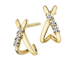 Apart Kolczyki z żółtego złota z diamentami - 0,01 ct - próba 375< Wszystkie