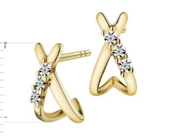 Apart Kolczyki z żółtego złota z diamentami - 0,01 ct - próba 375< Wszystkie
