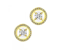 Apart Kolczyki z żółtego złota z diamentami - koła - 0,33 ct - próba 585< Kolczyki Z Diamentami