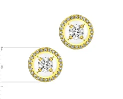 Apart Kolczyki z żółtego złota z diamentami - koła - 0,33 ct - próba 585< Kolczyki Z Diamentami