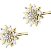 Clearance Apart Kolczyki z żółtego złota z diamentami - 0,006 ct - próba 375