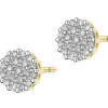 Sale Apart Kolczyki z żółtego złota z diamentami - 0,16 ct - próba 585