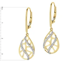 New Apart Kolczyki z żółtego złota z diamentami - 0,15 ct - próba 585