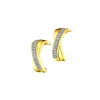 Online Apart Kolczyki z żółtego złota z diamentami - 0,08 ct - próba 585