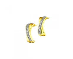Online Apart Kolczyki z żółtego złota z diamentami - 0,08 ct - próba 585