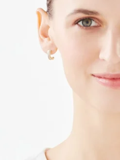 Online Apart Kolczyki z żółtego złota z diamentami - 0,08 ct - próba 585