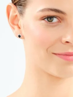 Apart Kolczyki z  żółtego złota z diamentami i szafirami - próba 585< Kolczyki Z Diamentami
