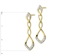 Apart Kolczyki z żółtego złota z diamentami - 0,05 ct - próba 375< Kolczyki Z Diamentami