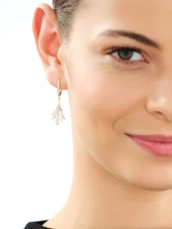 Clearance Apart Kolczyki z żółtego złota z diamentami - 0,31 ct - próba 585