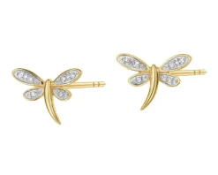 Apart Kolczyki z żółtego złota z diamentami - ważki - 0,05 ct - próba 585< Wszystkie