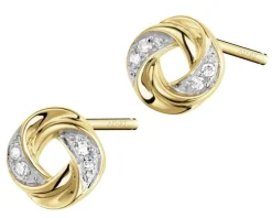 Apart Kolczyki z żółtego złota z diamentami - 0,05 ct - próba 375< Wszystkie