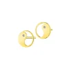 Apart Kolczyki z żółtego złota z diamentami -  yin yang - 0,008 ct - próba 375< Kolczyki Z Diamentami