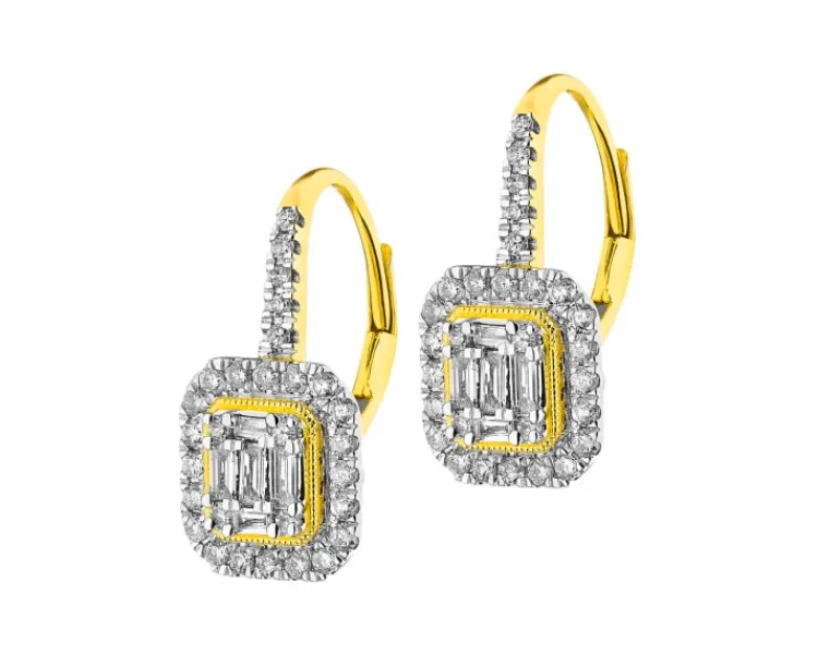 Apart Kolczyki z żółtego złota z diamentami - 0,72 ct - próba 585< Wszystkie