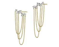 Apart Kolczyki z żółtego złota z diamentami - 0,05 ct - próba 375< Kolczyki Z Diamentami