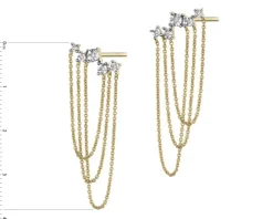 Apart Kolczyki z żółtego złota z diamentami - 0,05 ct - próba 375< Kolczyki Z Diamentami