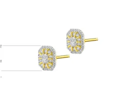 Sale Apart Kolczyki z żółtego złota z diamentami - 0,40 ct - próba 585