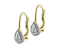 Apart Kolczyki z żółtego złota z diamentami - 0,15 ct - próba 585< Kolczyki Z Diamentami