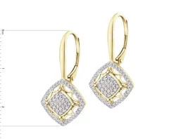 Apart Kolczyki z żółtego złota z diamentami - 0,32 ct - próba 585< Kolczyki Z Diamentami