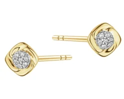 Apart Kolczyki z żółtego złota z diamentami - 0,05 ct - próba 585< Wszystkie