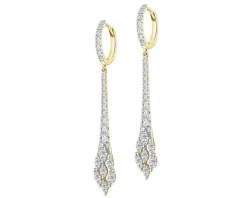 New Apart Kolczyki z żółtego złota z diamentami - 1,22 ct - próba 585