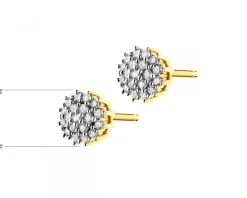 Apart Kolczyki z żółtego złota z diamentami - 0,13 ct - próba 585< Kolczyki Z Diamentami