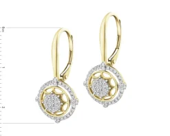 Apart Kolczyki z żółtego złota z diamentami - 0,33 ct - próba 585< Kolczyki Z Diamentami