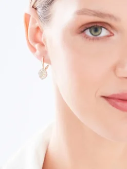 Apart Kolczyki z żółtego złota z diamentami - 0,33 ct - próba 585< Kolczyki Z Diamentami