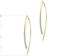 Sale Apart Kolczyki z żółtego złota z diamentami - 0,15 ct - próba 585
