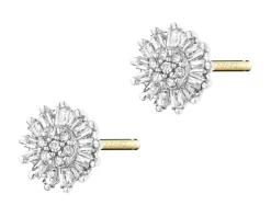 Online Apart Kolczyki z żółtego złota z diamentami - 0,25 ct - próba 585