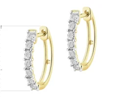 Apart Kolczyki z żółtego złota z diamentami - koła - 0,05 ct - próba 585< Wszystkie