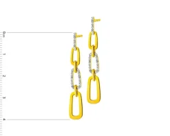 Best Apart Kolczyki z żółtego złota z diamentami - 0,04 ct - próba 585
