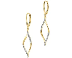 Apart Kolczyki z żółtego złota z diamentami - 0,04 ct - próba 375< Wszystkie