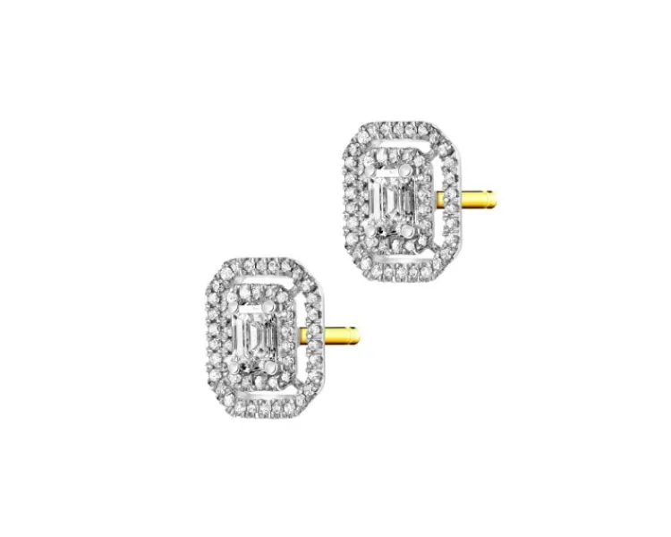 Apart Kolczyki z żółtego złota z diamentami - 0,32 ct - próba 585< Wszystkie