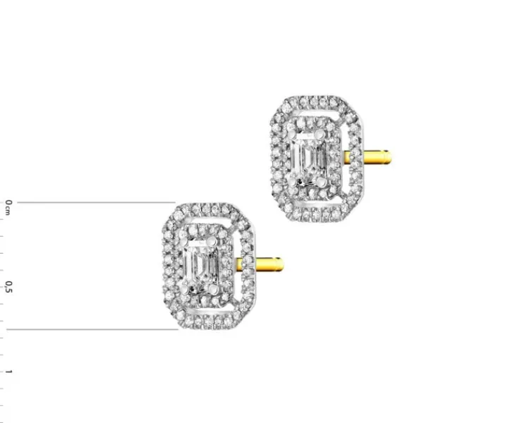 Apart Kolczyki z żółtego złota z diamentami - 0,32 ct - próba 585< Wszystkie